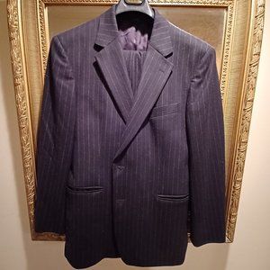 Brooks Brothers Stretch Flannel Blue Pinstripe Suit.  Size 44 REG